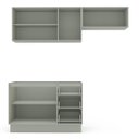 Ver imagem 5 de Cozinha Koya 3 Peças 200x214cm Armários Aéreos Balcão 2 Portas com Rodapé Verde 250033