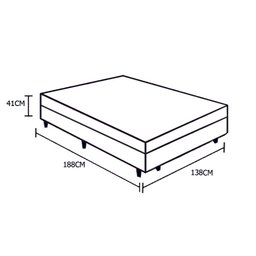 Cama Box Baú Casal King Design Suede Cinza 138x188x41 - 3
