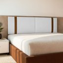 Ver imagem 1 de Painel Suspenso Cabeceira Dobrável Pietro para Cama Box King Size 195cm Boucle:bouclê Cinza Claro