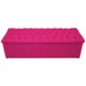 Calçadeira Baú Estofada Mel 195cm King Size com Capitonê Suede Pink - 2