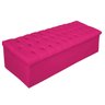 Calçadeira Baú Estofada Mel 195cm King Size com Capitonê Suede Pink - 1