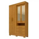 Ver imagem 1 de Guarda-Roupa 4 Portas 3 Gavetas com Espelho Debora Acp
