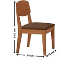 Ver imagem 4 de Conjunto Mesa de Jantar 120cm com 4 Cadeiras 100% MDF Multimóveis Crrft-CON042 Madeirado/Marrom