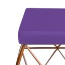 Ver imagem 5 de Kit 4 Puffs Quadrado Aramado Elsa Corano Roxo - Sts Móveis