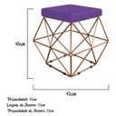 Ver imagem 4 de Kit 4 Puffs Quadrado Aramado Elsa Corano Roxo - Sts Móveis