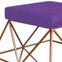 Ver imagem 6 de Kit 4 Puffs Quadrado Aramado Elsa Corano Roxo - Sts Móveis