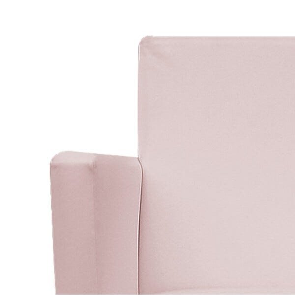 Kit 04 Poltronas Beatriz Base Giratória de Metal Corano Rosa Bebê - STS Móveis - 6