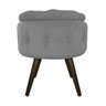Kit 3 Puffs Londres Baú Palito Tabaco Suede Cinza - Sts Móveis - 2