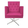 kit 04 Poltronas Fernanda Base Giratória de Metal Corano Pink - STS Móveis - 2