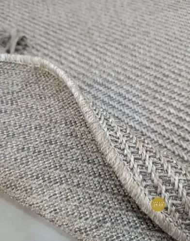 Ver imagem 2 de Tapete Passadeira Sisal Sintetico Egípcio Bege e Cinza (1625p):50x100