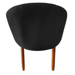 Cadeira Meia Lua para Cozinha Sala Jantar Penteadeira Visammer - Preto - 4