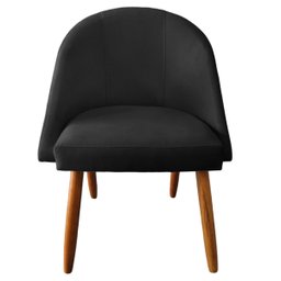 Cadeira Meia Lua para Cozinha Sala Jantar Penteadeira Visammer - Preto - 3