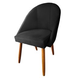 Cadeira Meia Lua para Cozinha Sala Jantar Penteadeira Visammer - Preto - 2
