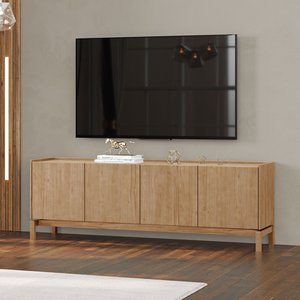 Rack para Tv 50 Polegadas 2 Portas 2 Gavetas 100% Madeira Maciça Barcelona