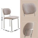 Ver imagem 3 de Conjunto com 2 Cadeiras Metal Marchezine Moderna Mobilia Brisa Prata
