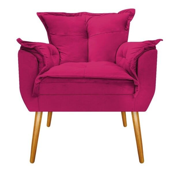 Kit 3 Poltronas Opala Palito Mel Suede Pink - Sts Móveis - 3