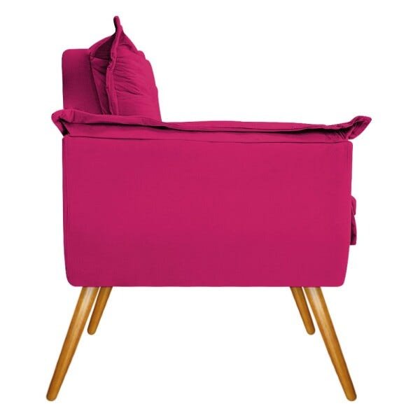 Kit 3 Poltronas Opala Palito Mel Suede Pink - Sts Móveis - 4