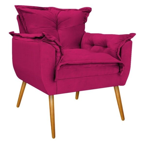Kit 3 Poltronas Opala Palito Mel Suede Pink - Sts Móveis - 2