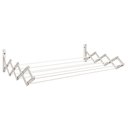 Ver imagem 1 de Varal Sanfonado de Parede Retrátil Suspenso 120 cm para Roupas Lavanderia Apartamento em Aço