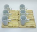 Ver imagem 2 de Kit Jogo 6 Xícaras Café/chá Cônica Alta 165ml C/ Pires Pinus - Porcelana Branca