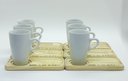 Ver imagem 1 de Kit Jogo 6 Xícaras Café/chá Cônica Alta 165ml C/ Pires Pinus - Porcelana Branca