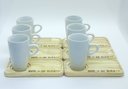 Ver imagem 3 de Kit Jogo 6 Xícaras Café/chá Cônica Alta 165ml C/ Pires Pinus - Porcelana Branca