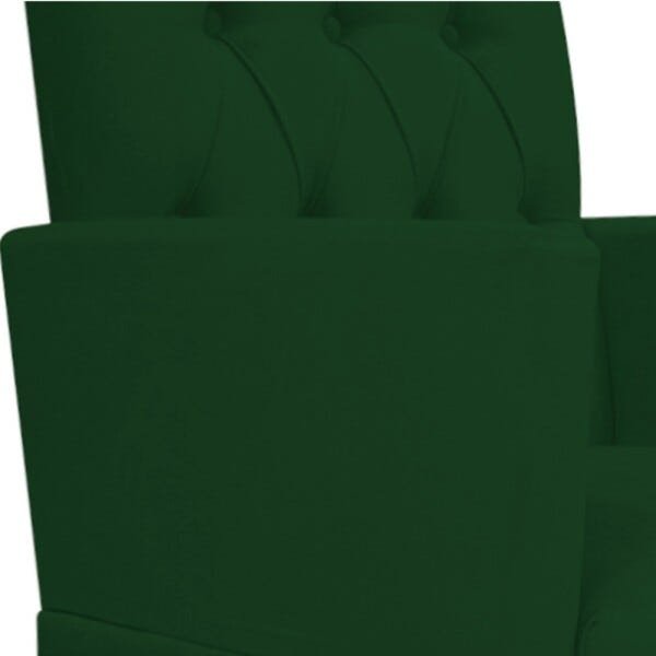 Poltrona Fernanda Pés Palito Tabaco Suede Verde - STS Móveis - 6
