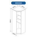 Ver imagem 3 de Módulo de Canto Oblíquo 1 Porta 3 Prateleiras Elegance