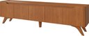 Ver imagem 1 de Rack Grecia 220 4 Portas e 1 Gaveta Mavaular Naturale