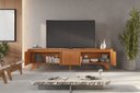 Ver imagem 5 de Rack Grecia 220 4 Portas e 1 Gaveta Mavaular Naturale