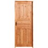 Kit Porta de Madeira Maciça Lado Direito 210x80cm Natural Allo Esquadrias - 1