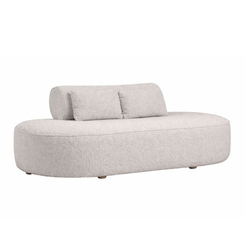 Sofá Orgânico 180cm Serina Bouclé Cinza - Sallar Home