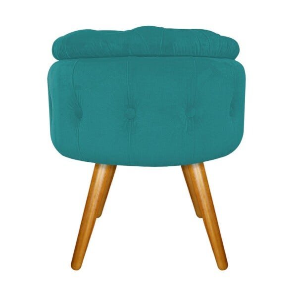 Puff Londres Baú Palito Mel Suede Azul Turquesa - Sts Móveis - 1