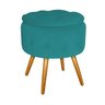 Puff Londres Baú Palito Mel Suede Azul Turquesa - Sts Móveis - 2