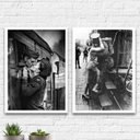 Ver imagem 1 de Kit 2 Quadros Amor Em Tempos De Guerra 24x18cm:Madeira preta