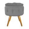 Kit 3 Puffs Londres Baú Palito Mel Suede Cinza - Sts Móveis - 2