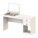 Ver imagem 3 de Escrivaninha e Penteadeira Telasul Versa Home com Espelho 2 Gavetas Branco - Telasul