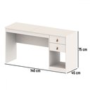 Ver imagem 4 de Escrivaninha e Penteadeira Telasul Versa Home com Espelho 2 Gavetas Branco - Telasul