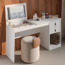Ver imagem 1 de Escrivaninha e Penteadeira Telasul Versa Home com Espelho 2 Gavetas Branco - Telasul
