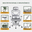 Ver imagem 6 de Cadeira de Escritório Ergonômica Wt07 Luvinco Malha Respirável C/ Suporte Lombar Adaptável até 200kg