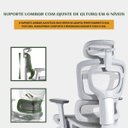 Ver imagem 5 de Cadeira de Escritório Ergonômica Wt07 Luvinco Malha Respirável C/ Suporte Lombar Adaptável até 200kg