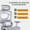 Ver imagem 4 de Cadeira de Escritório Ergonômica Wt07 Luvinco Malha Respirável C/ Suporte Lombar Adaptável até 200kg