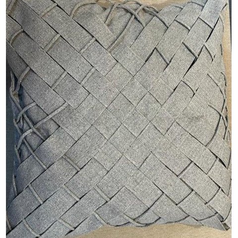 Almofada Trance Diagonal C/ Corda 0,50x0,50 Neblina