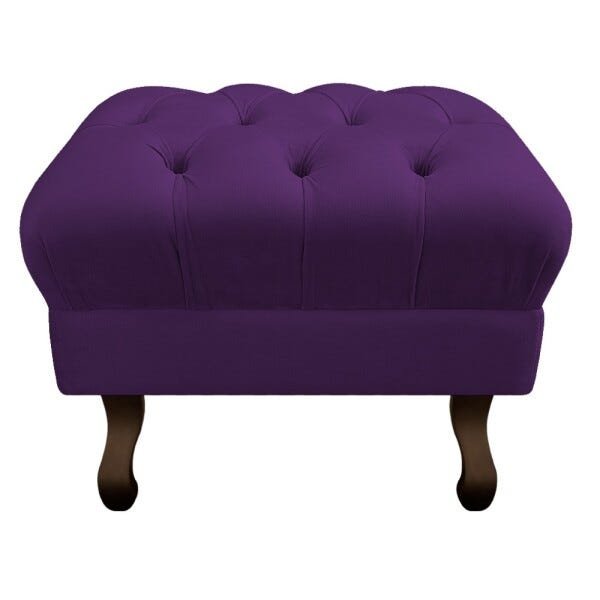 Puff Retrô 100cm Luis XV Suede Roxo - Sts Móveis - 1