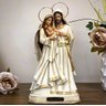 Imagem Sagrada Família Resina 20cm Marfim C/ Auréola Pequena - 2