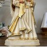 Imagem Sagrada Família Resina 20cm Marfim C/ Auréola Pequena - 6