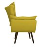 Poltrona Apolo Pés Palito Tabaco Suede Amarelo - STS Móveis - 3