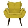 Poltrona Apolo Pés Palito Tabaco Suede Amarelo - STS Móveis - 2