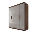 Ver imagem 3 de Guarda-Roupa Solteiro MDF 4 Portas 3 Gavetas Fênix