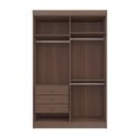 Ver imagem 5 de Guarda-Roupa Solteiro MDF 4 Portas 3 Gavetas Fênix